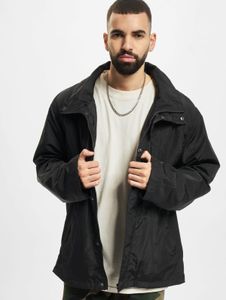 schlichte URBAN CLASSICS Herren Jacke Reißverschluss Taschen 89 g/m² Schwarz