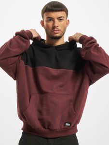 weicher URBAN CLASSICS Herren Hoodie Kapuze 300 g/m² mit Baumwolle Rot/Schwarz