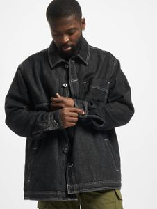 Vaqueros de hombre Stylish Urban Classics con cordón ajustable y cremallera, algodón de 370 g/m², color negro.