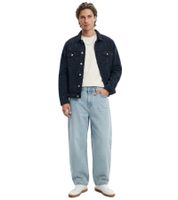 Moderne URBAN CLASSICS Herren Baggy Jeans aus Baumwolle – Weit geschnittene Denim Hose in Hellblau