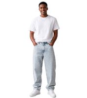 Moderne URBAN CLASSICS Herren Baggy Jeans aus Baumwolle – Weit geschnittene Denim Hose in Hellblau