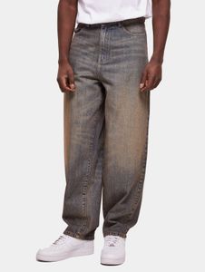 lässige URBAN CLASSICS Herren Jeans Reißverschluss Taschen 150 g/m² mit Baumwolle Blau/Beige