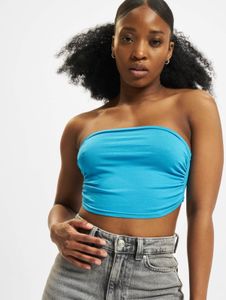Camiseta deportiva elástica para mujer Urban Classics de 180 g/m² con algodón, color azul.