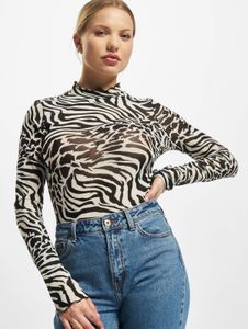 lässiges Urban Classics Damen Sweatshirt Stretch Mesh 117 g/m² Weiß/Schwarz