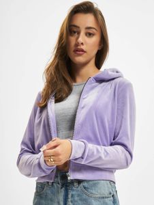 Sweat à capuche Soft Urban Classics pour femme, extensible, fermeture éclair, violet