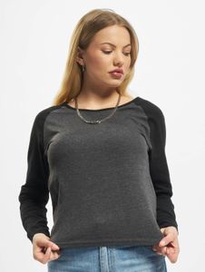 weiches Urban Classics Damen Sweatshirt 140 g/m² mit Baumwolle Grau/Schwarz