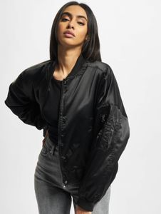Giacca funzionale da donna Urban Classics, elasticizzata, con cerniera, in maglia a coste, nera