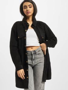 Casual Urban Classics women's polo shirt with pockets, oversized, 285 g/m², cotton, black