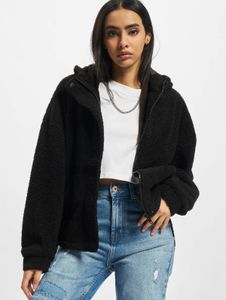 funktionale URBAN CLASSICS Damen Jacke große Kapuze Reißverschluss 260 g/m² Schwarz