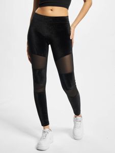 moderne URBAN CLASSICS Damen Hose Stretch Mesh 200 g/m² Schwarz