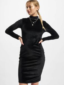 modisches URBAN CLASSICS Damen Kleid Stretch 200 g/m² Schwarz