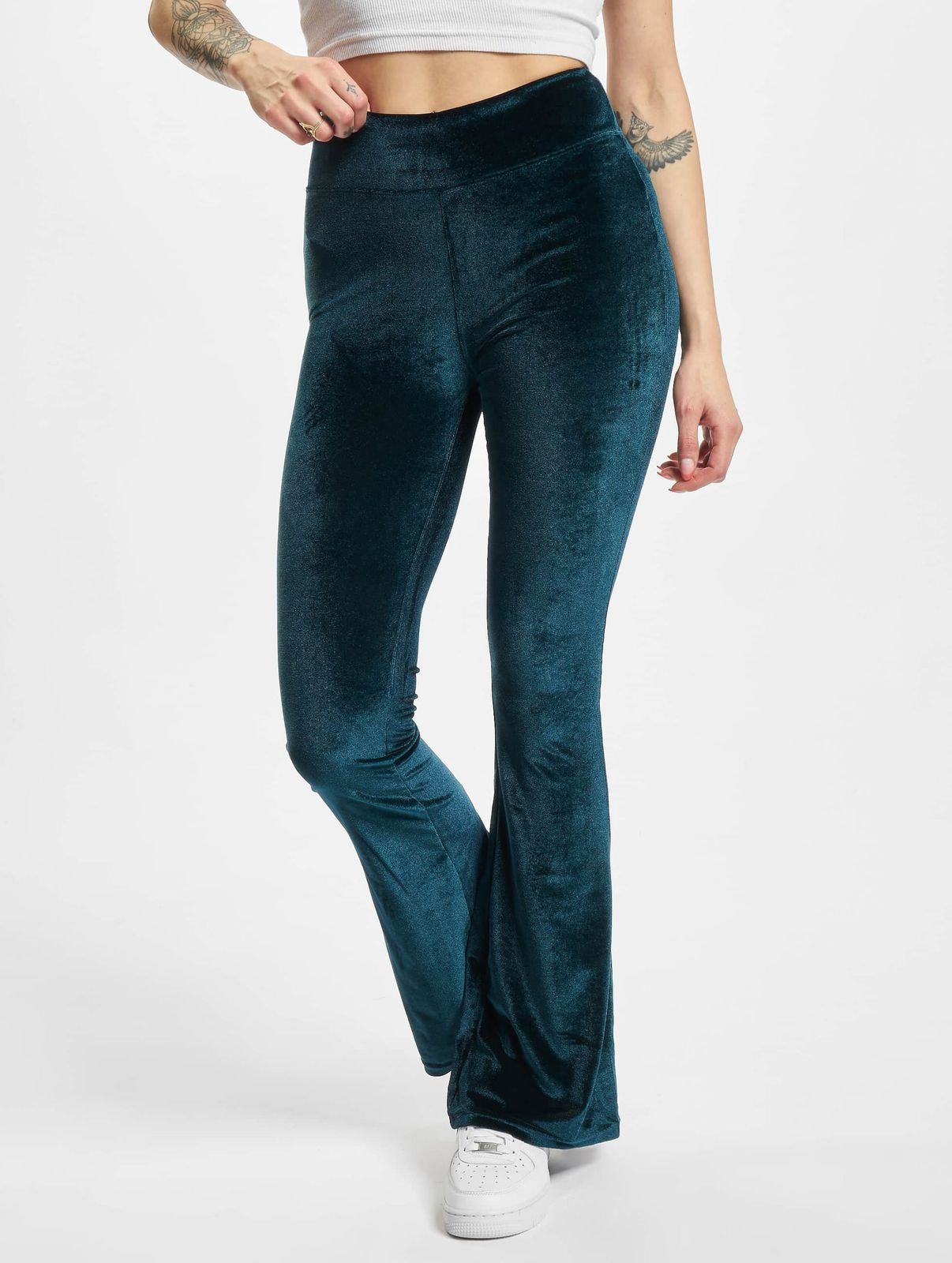 bequeme Urban Classics Damen Hose Stretch 200 g/m² Blau