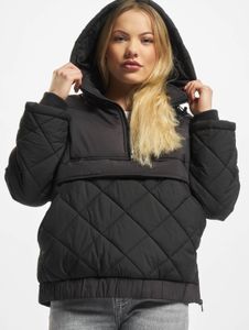 funktionale Urban Classics Damen Jacke Reißverschluss gefüttert 78 g/m² Schwarz