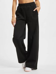 moderne Urban Classics Damen Hose Straight Fit Kordelzug Taschen mit Baumwolle Schwarz