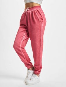 Versatile Urban Classics women's trousers with drawstring and pockets, 280 g/m² cotton, pink
