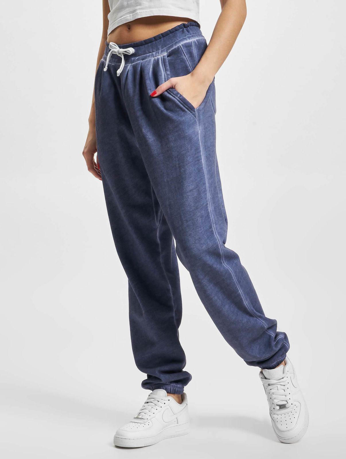 lässige Urban Classics Damen Hose 280 g/m² mit Baumwolle Blau