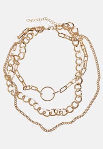 Collar unisex Casual Urban Classics, con detalle de cadena, color oro.