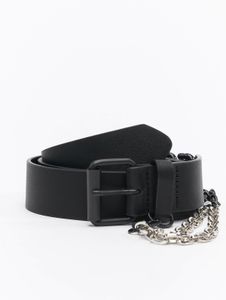 Cintura unisex Urban Classics versatile con dettaglio a catena, nera