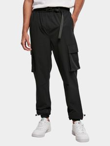 bequeme Urban Classics Herren Jeans Stretch Kordelzug Reißverschluss Schwarz