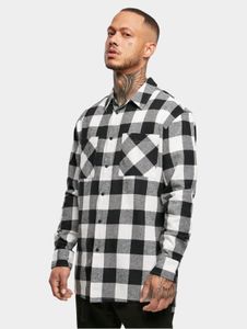 lässiges Urban Classics Herren Polo-Shirt Taschen Oversize 140 g/m² mit Baumwolle Schwarz/Weiß