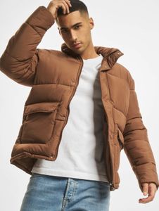 Stylish Urban Classics men's jacket with zipper, 68 g/m², brown