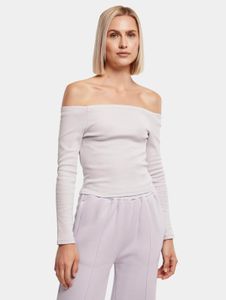 modernes Urban Classics Damen Sweatshirt Stretch 180 g/m² mit Baumwolle Hell-Violett