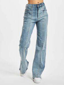 Jean femme Stylish Urban Classics, coupe droite, stretch, fermeture éclair, coton, bleu
