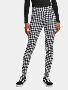 moderne Urban Classics Damen Hose Stretch Slim Fit 180 g/m² Schwarz/Weiß