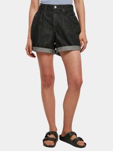 moderne Urban Classics Damen Jeans Reißverschluss Taschen 370 g/m² mit Baumwolle Schwarz