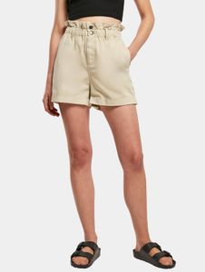 bequeme Urban Classics Damen Shorts Taschen 240 g/m² mit Baumwolle Beige