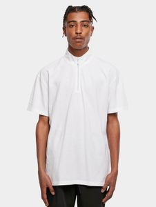 T-shirt zippé homme Casual Urban Classics, coupe oversize, 220 g/m², coton, blanc