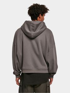 Felpa casual da uomo URBAN CLASSICS con cerniera, polsini a coste, cotone 300 g/m², grigia