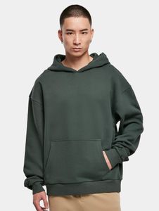 bequemer URBAN CLASSICS Herren Hoodie Kordelzug Rippstrick 460 g/m² mit Baumwolle Grün