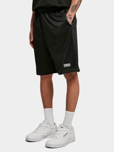leichte Urban Classics Herren Shorts Kordelzug Reißverschluss 130 g/m² Schwarz