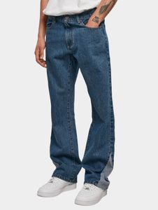 stylische Urban Classics Herren Jeans Reißverschluss Taschen 390 g/m² Blau