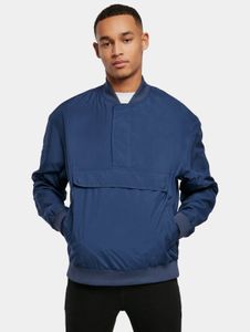 lässiger Urban Classics Herren Pullover Reißverschluss Taschen 68 g/m² Navy