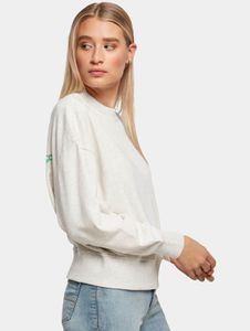 weiches Urban Classics Damen Sweatshirt Rippbündchen Oversize 300 g/m² mit Baumwolle Grau