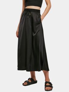 Lightweight Urban Classics women's dress with stretch, drawstring, and pockets, black