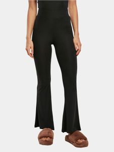 bequeme Urban Classics Damen Hose Stretch Slim Fit 200 g/m² Schwarz