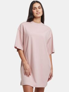 bequemes Urban Classics Damen T-Shirt Taschen Oversize 240 g/m² mit Baumwolle Rosa