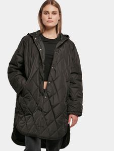 moderne Urban Classics Damen Jacke große Kapuze Taschen 72 g/m² Schwarz