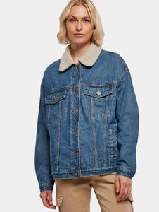 lässige Urban Classics Damen Jeans Taschen gefüttert 375 g/m² mit Baumwolle Blau