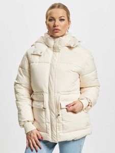 Giacca da donna Simple Urban Classics, ampio cappuccio, coulisse, 68 g/m², ecru-bianco