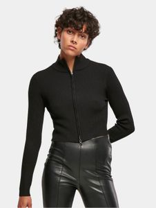Chaqueta elegante de Urban Classics para mujer con cremallera, 12 g/m², negra.