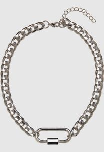 Comfortable Urban Classics unisex necklace, chain detail, silver
