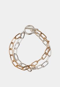 bequemer Urban Classics Unisex BH Ketten-Detail Gold/Silber