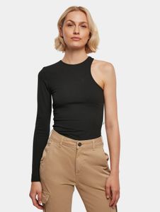 modisches URBAN CLASSICS Damen Kleid Stretch Slim Fit 180 g/m² mit Baumwolle Schwarz
