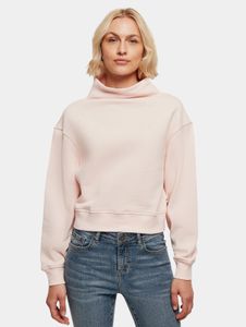 Sudadera Soft Urban Classics para mujer, puños acanalados, corte oversize, 300 g/m², color rosa.