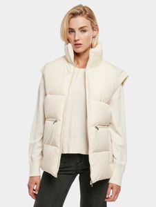 stylische Urban Classics Damen Jacke Reißverschluss Taschen 78 g/m² Ecru-Weiß