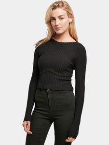weiches Urban Classics Damen Sweatshirt 12 g/m² Schwarz